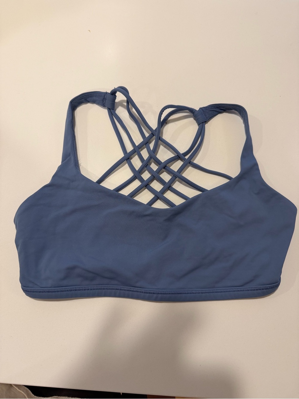 lululemon athletica Blue Strappy Crisscross Sports Bra